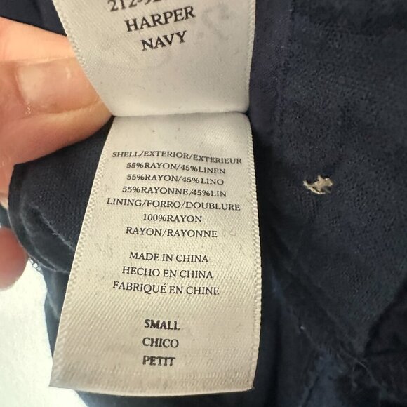 Rails Harper Navy Blue Linen Blend Spaghetti Strap Belted Wide Leg Jumpsuit - Picture 9 of 9